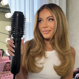 Mermade interchangeable blow dry brush - sleek black